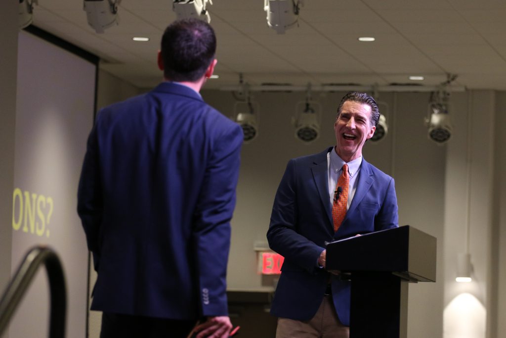 Todd Friel answering a question on stage