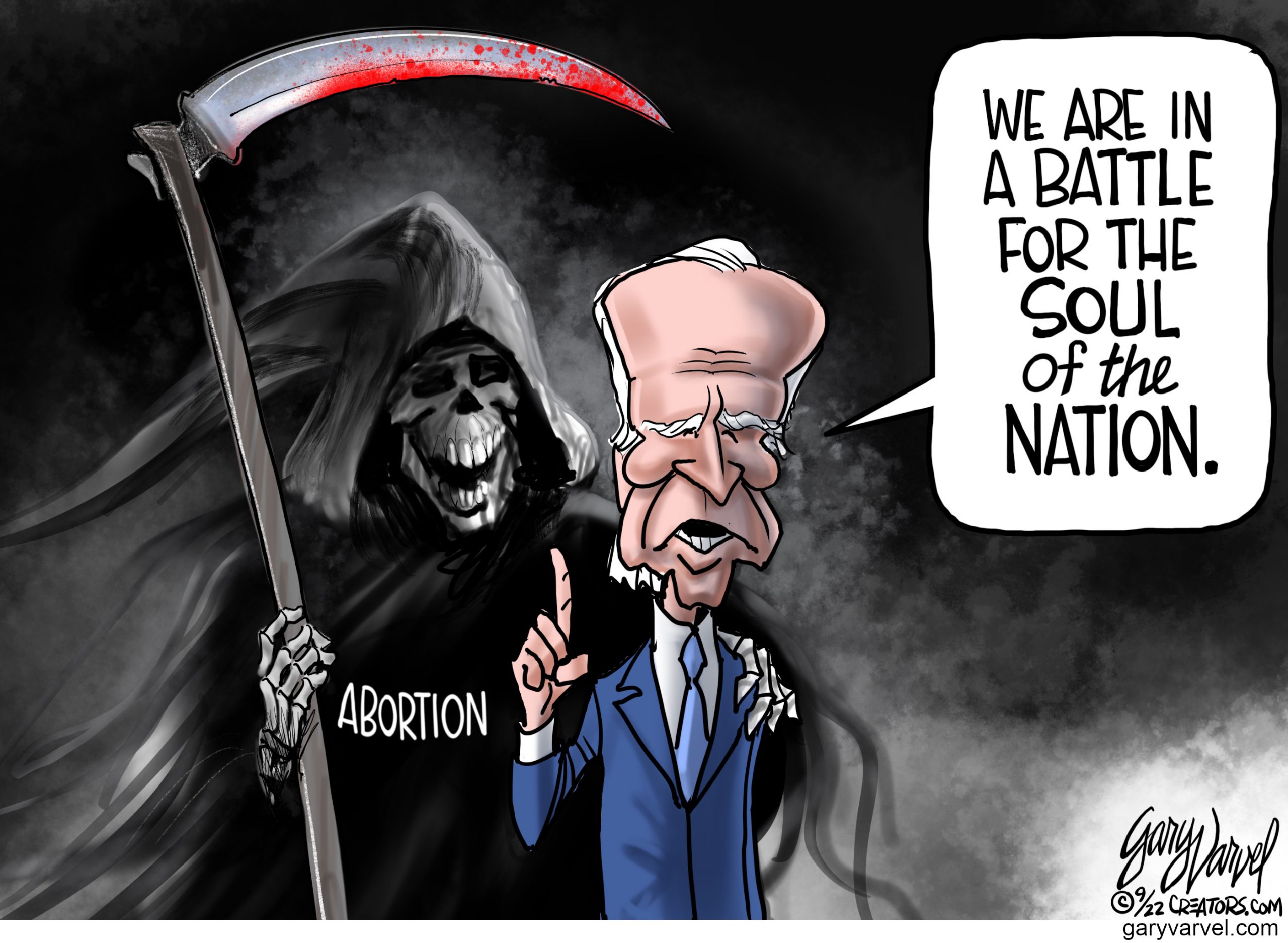 President Biden's Battle for the Soul of the Nation speech is morally blind to the evil of abortion
which he supports.