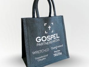 Blue Jute Bag - Gospel Partners Media